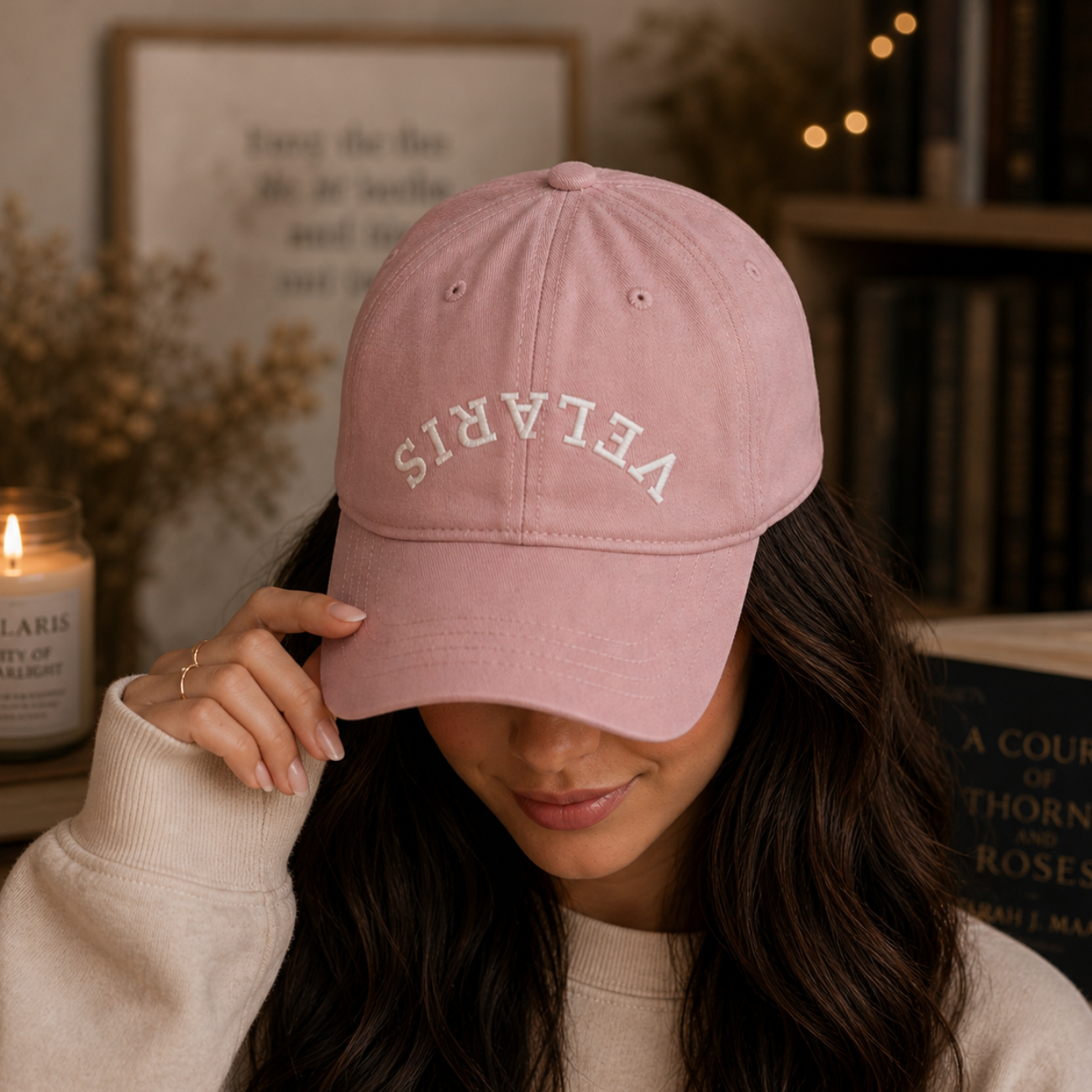 Upside Down Velaris 3D Puff Embroidered Hat Bookish Fantasy Cap